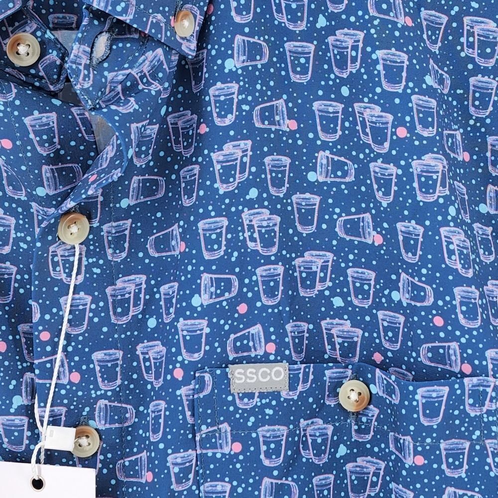 Southern Shirt Men's Party Foul Short Sleeve Baja Shirt - Picture 4 of 7